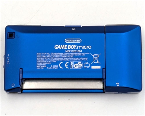 Game Boy Micro - Console - Blue - SNR MEF10201364 (B Grade) (Genbrug)